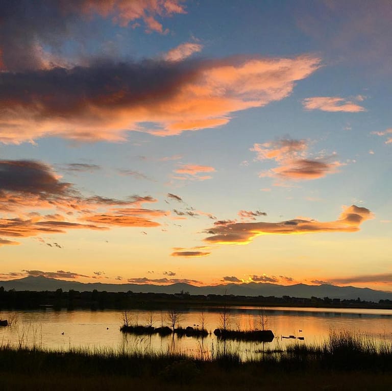 Sunset over Boyed lake